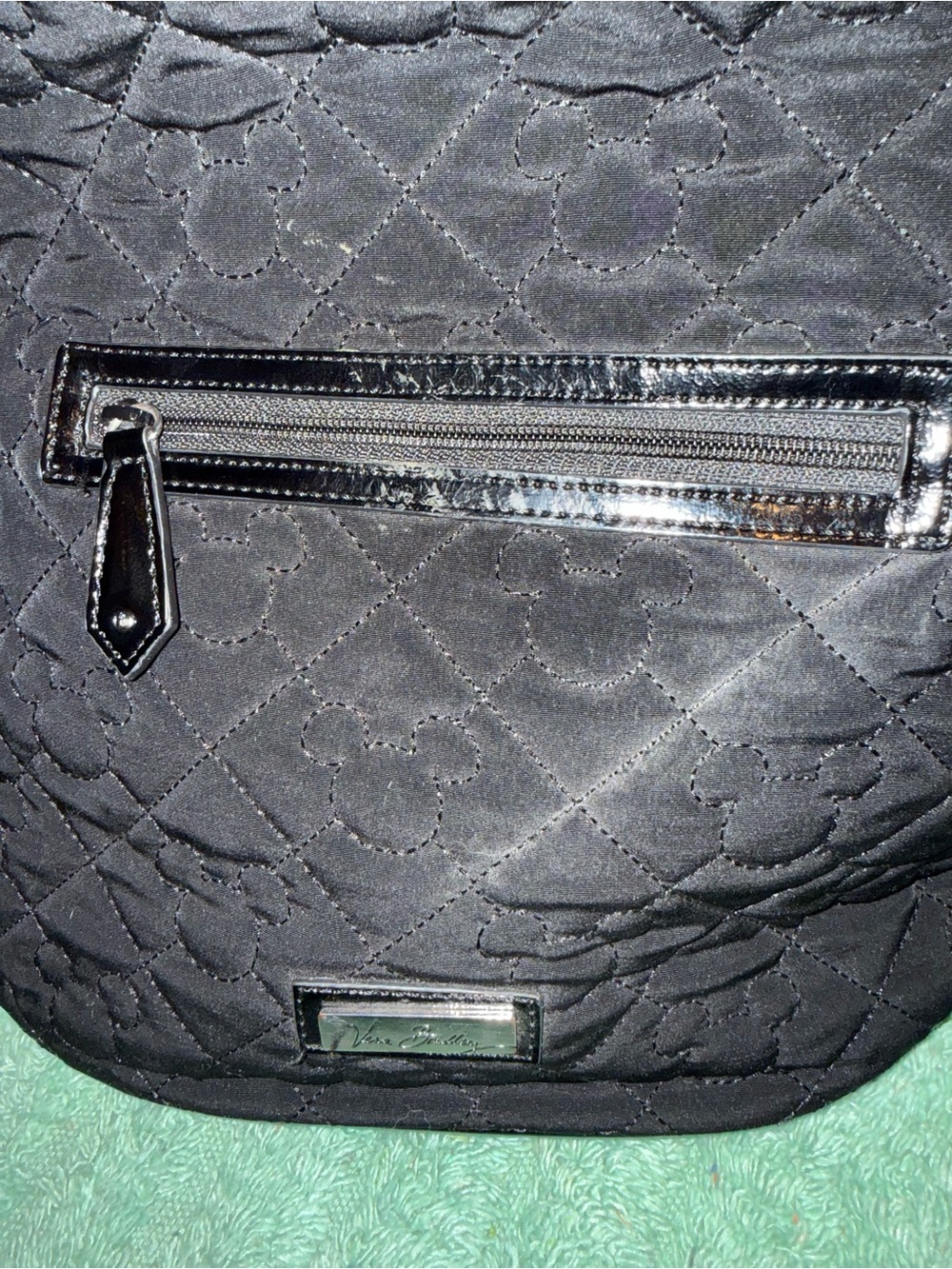 Vera Bradley Disneyland exclusive Mickey Mouse Quilted Black hobo - Black